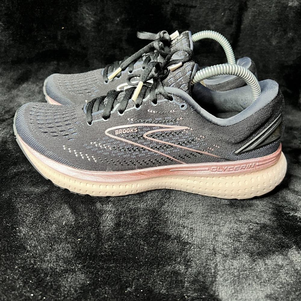 Brooks Women's Black and Pink Glycerin Running Shoes